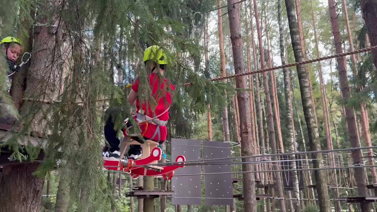 Верёвочный экстрим-парк на деревьях